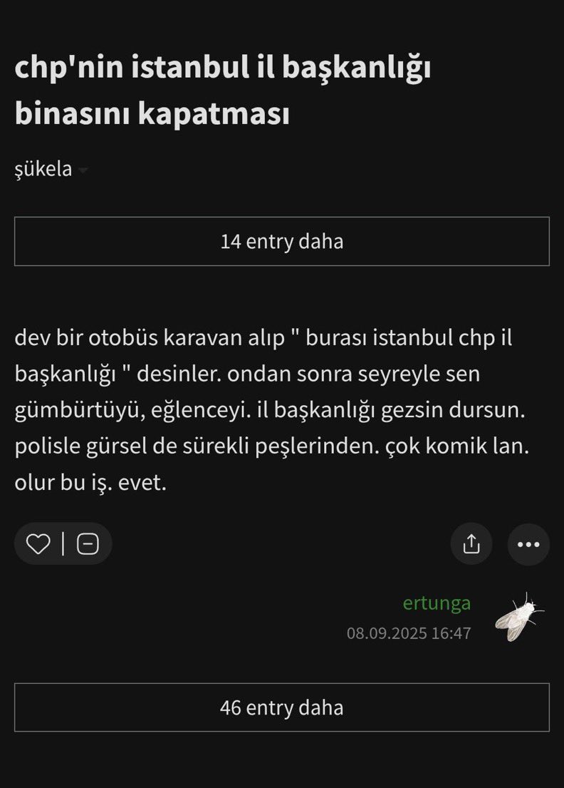 CHP Genel Merkezine duyuralım bu fikri