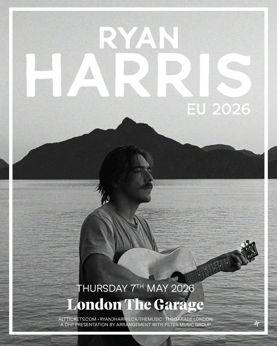 NEW/ Canadian indie folk musician Ryan Harris returns to London on 7th May for a show at <a href="/GarageHQ/">Garage Shelving</a>!

Tickets go on sale this Thursday at 9am, set a reminder: tinyurl.com/2cry4b28