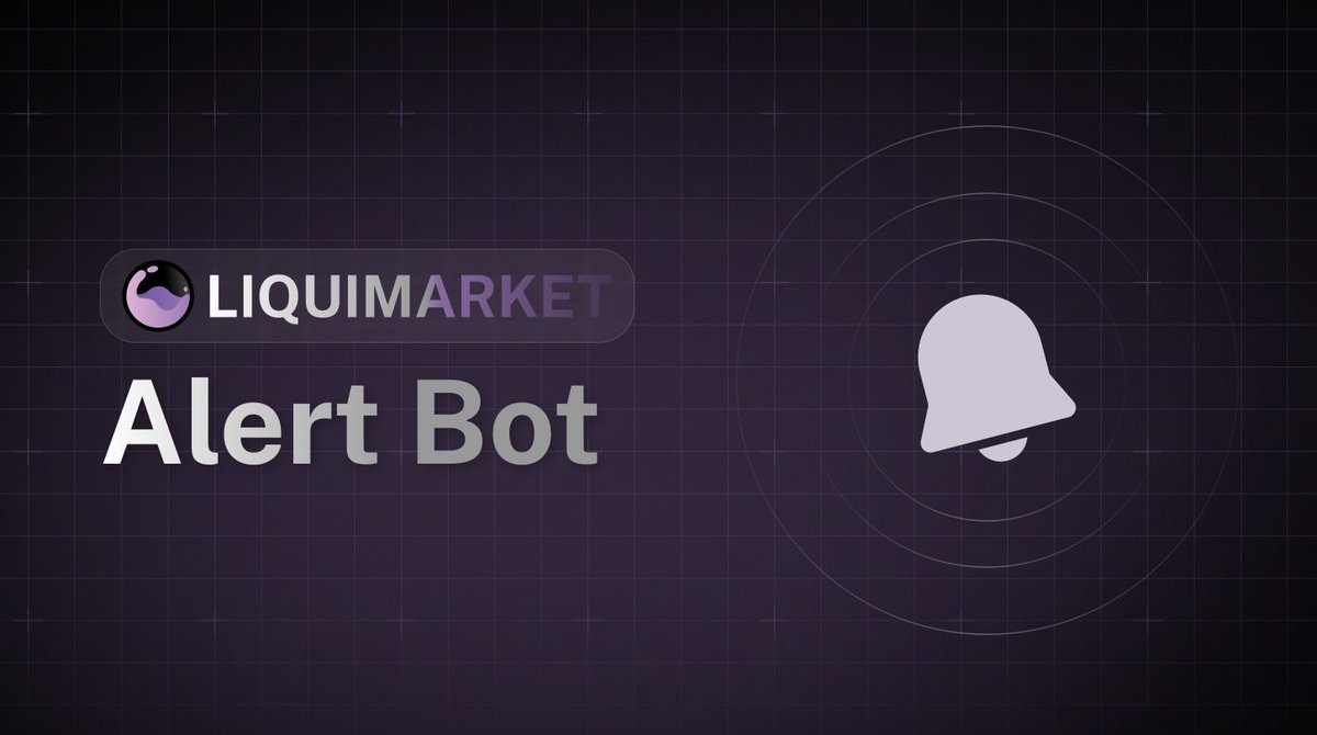 #LiquiMarket Telegram Alert Bot is Now Live

Stay updated with every new listing on LiquiMarket directly in Telegram. 🔔Get real-time notifications whenever a new LP Locked is listed.

How to use:
1. Open @liquimarket_alertbot on Telegram
2. Type /start
3. Add the bot to your