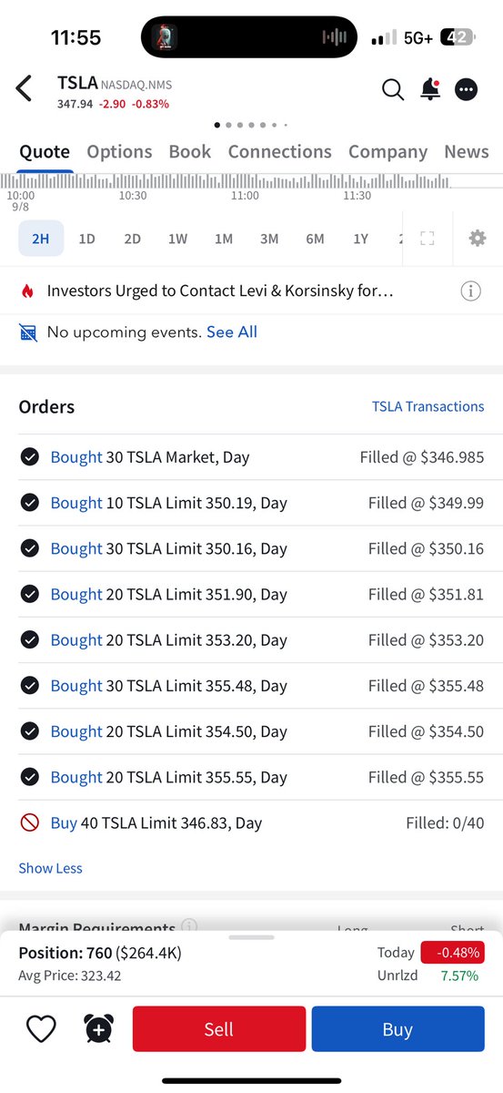 Bought more $TSLA
