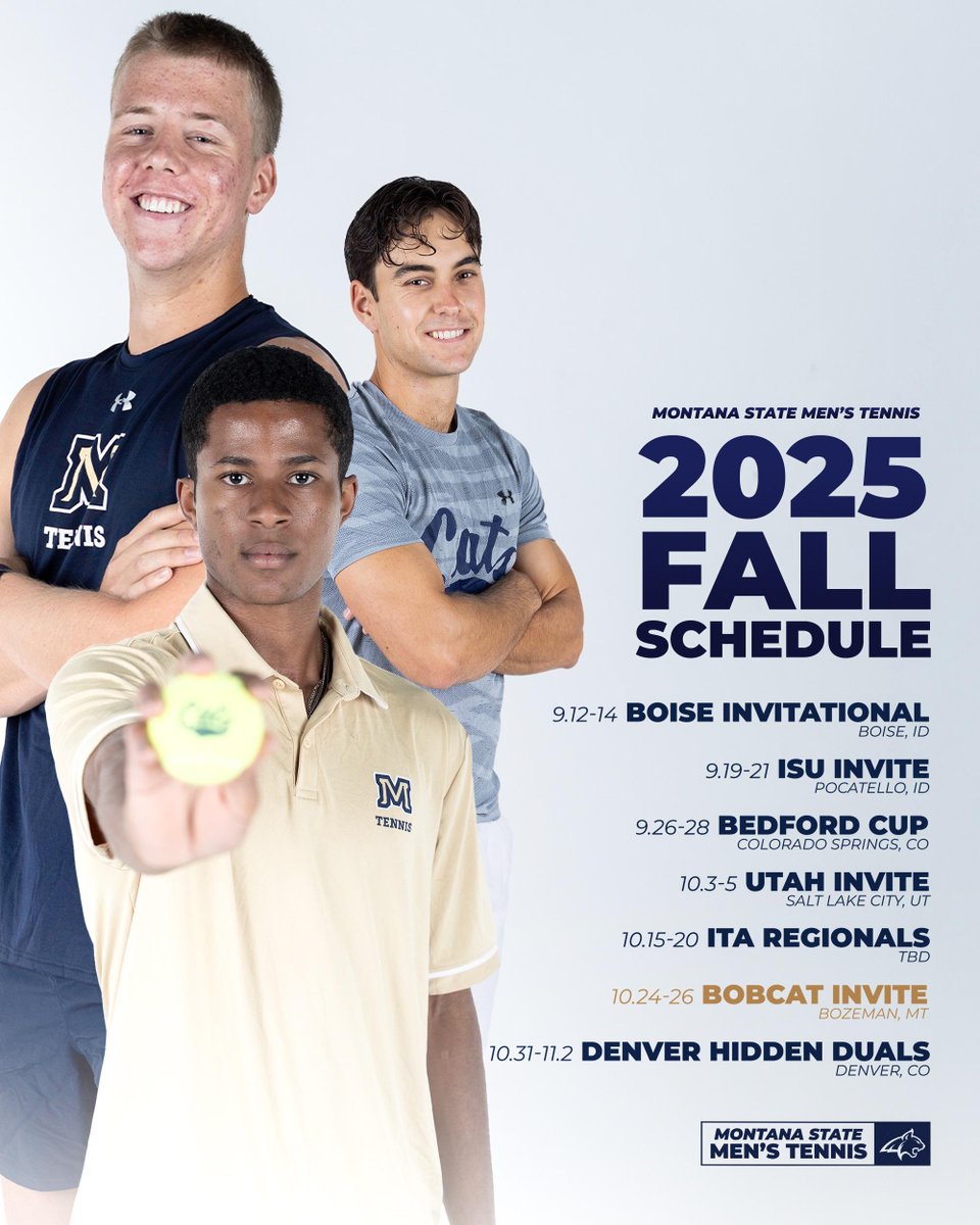 msumenstennis's tweet image. New season, same fire 🔥 The grind starts now 👇

🗞️ bit.ly/MSUFallSchedule 🗞️

#BobcatTennis x #BobcatBuilt