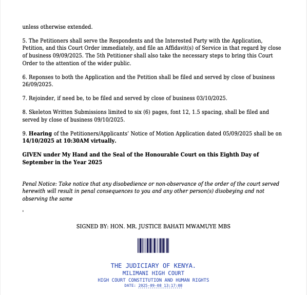 High Court suspends Treasury CS John Mbadi’s directive on mandatory use of electronic procurement by all public entities and the 47 county governments. #KenyaNews #eprocurement