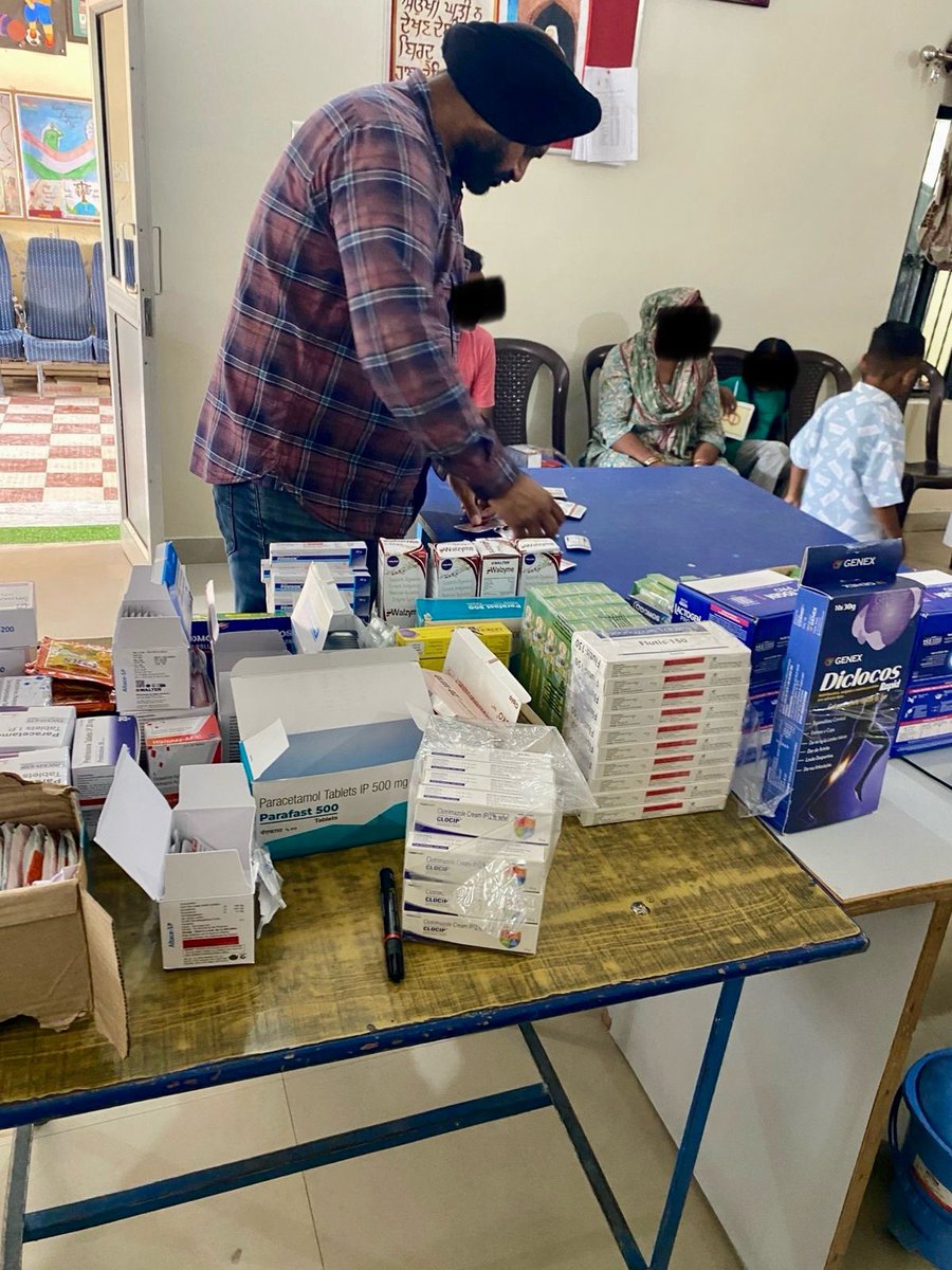 Apart from the door to door delivery, this is where the medicine, all you kind people donated, has gone. Temporary clinic has been set up at Harcharan Singh Memorial School, Ramdas, Opp. Radha Swami Dera. Doctor and pharmacist available morning to evening. Please inform whoever