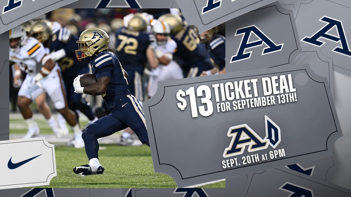 Akron Zips Athletics (@akronzips) on Twitter photo $13 🎟️ on September 13th! Fans can take advantage of this ticket special today until 11pm 🕚 Ticket deal is good for <a href="/ZipsFB/">Akron Football</a> vs. Duquesne on Sept. 20th 🗓️
🎟️: tinyurl.com/5y8pm6du
#GoZips🦘 | #MakeTheClimb $13 🎟️ on September 13th! Fans can take advantage of this ticket special today until 11pm 🕚 Ticket deal is good for <a href="/ZipsFB/">Akron Football</a> vs. Duquesne on Sept. 20th 🗓️
🎟️: tinyurl.com/5y8pm6du
#GoZips🦘 | #MakeTheClimb