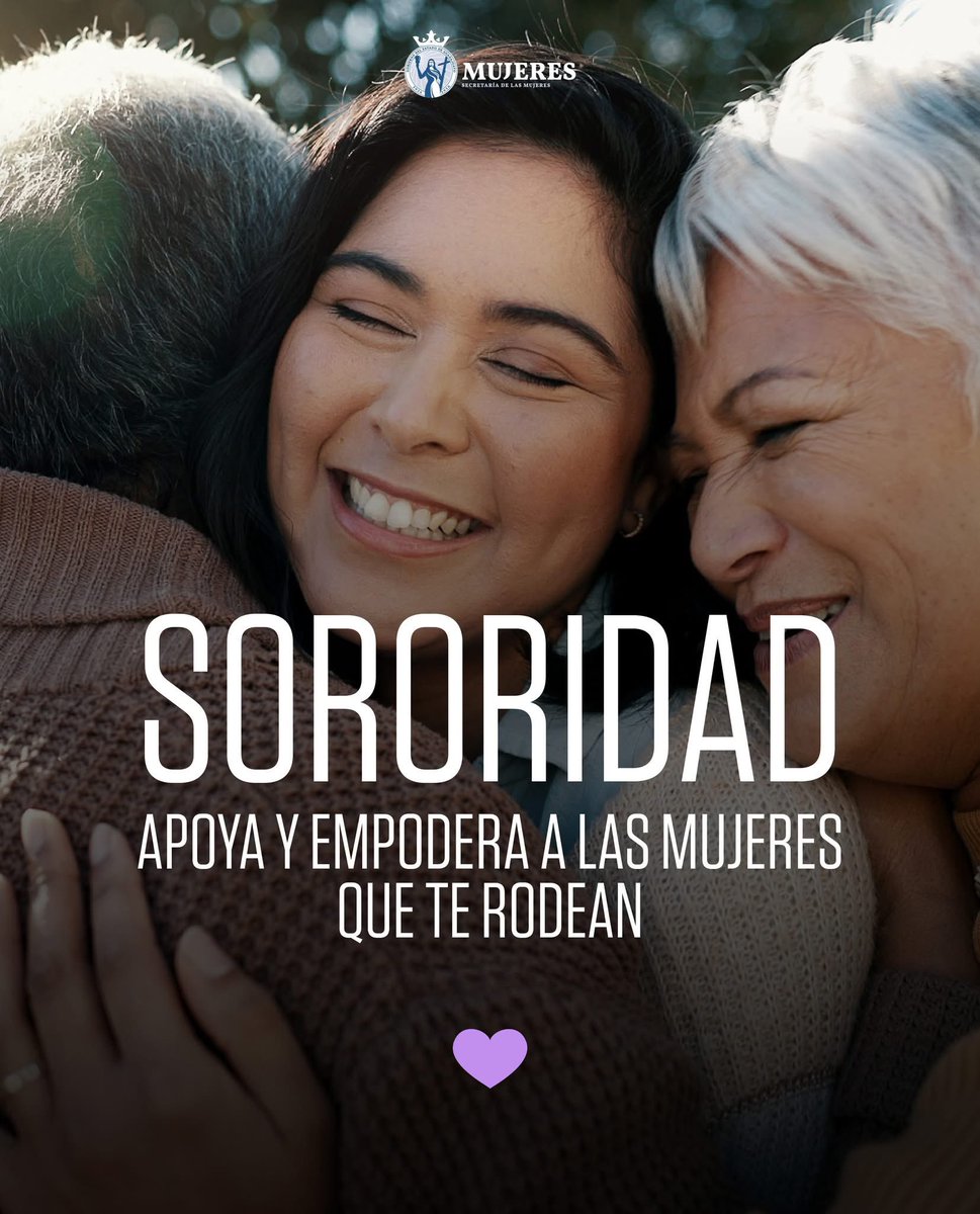 💜 La sororidad no solo se dice, se vive: apoyar, acompañar y empoderar a las mujeres que nos rodean nos hace más fuertes.

Cuando una mujer impulsa a otra, todas avanzamos. ✨🙌

¡Excelente inicio de semana!