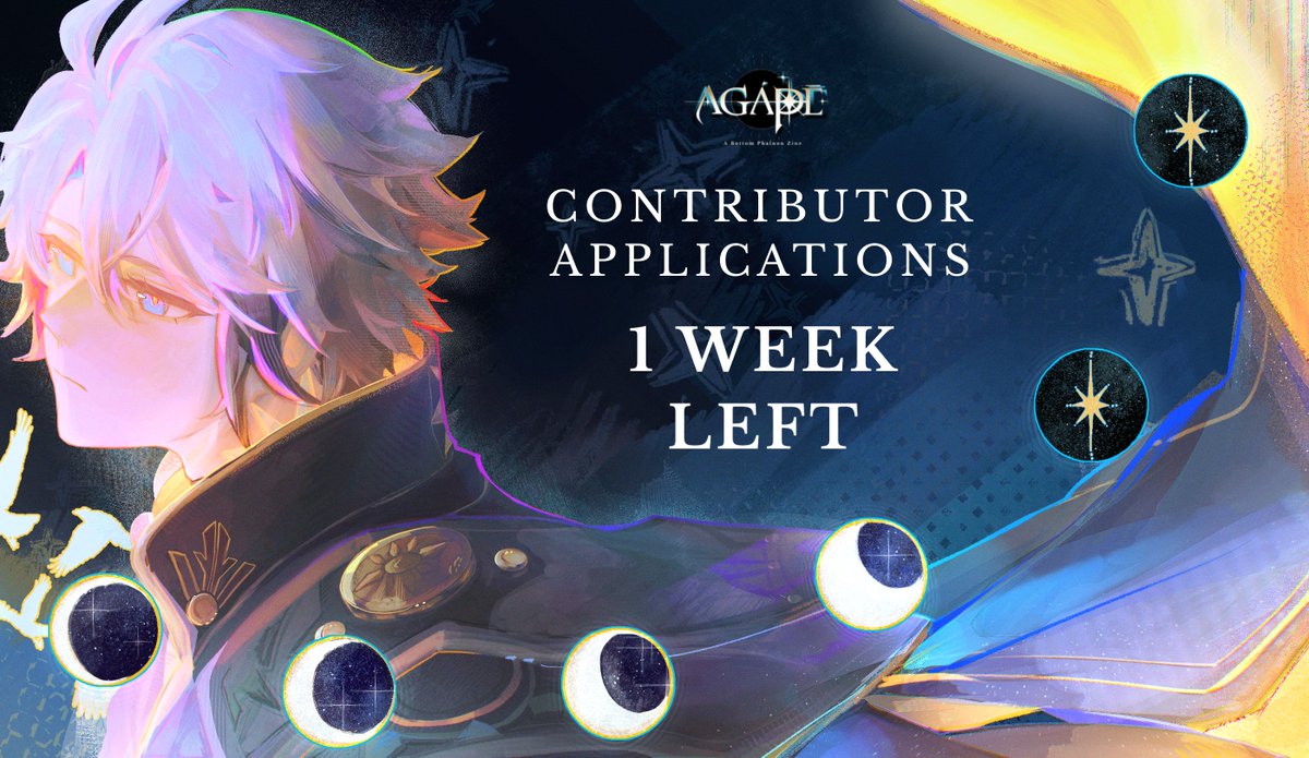 🐑 CONTRIBUTOR APPLICATIONS 🐑

"Dost thou hear, O Jove, and earth, and light, the cry which the wretched bride utters?"

Applications for Agápē and Venus will be open for one more week! Until September 15, journey into the links below.

#Phainon #白厄 #厄右