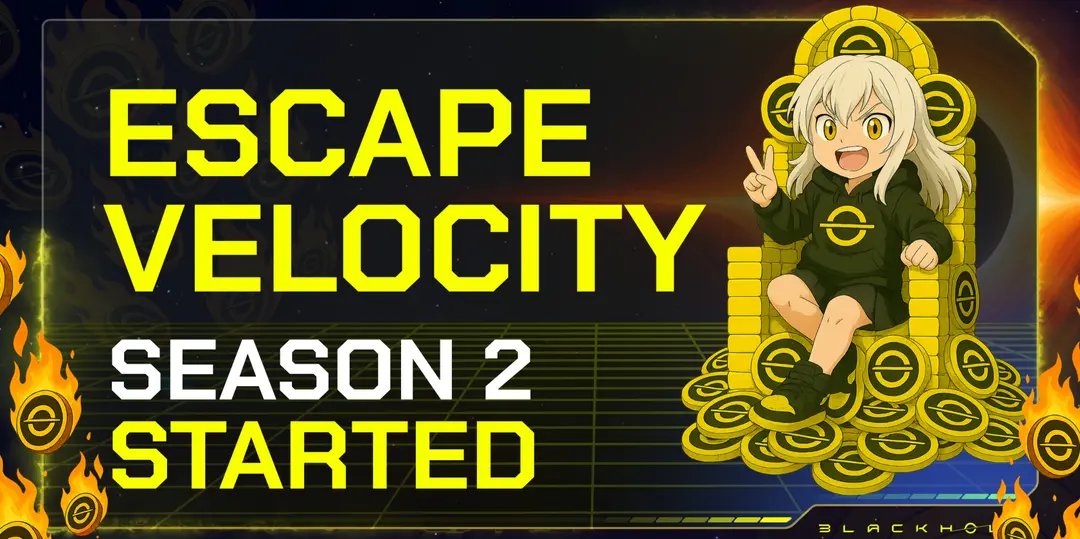 Starting the week off on something BIG 🕳️

Escape Velocity Season 2 is live with 10,000,000 veBLACK available for rebates. 

Burn or lock your $BLACK to be eligible.