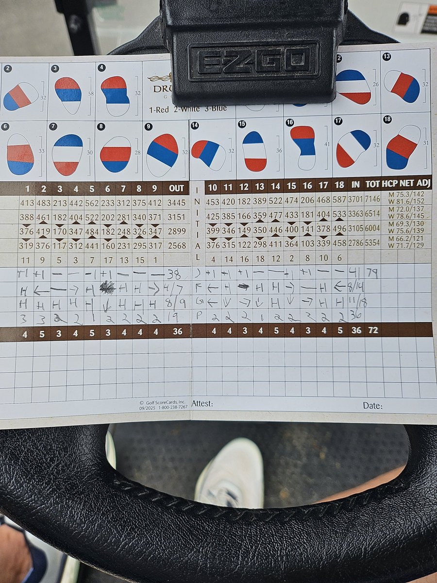 I saw someone else's scorecard and what they keep track of and decided to do it. Normally just putts. What an eye opener on what really affects my score vs memory.