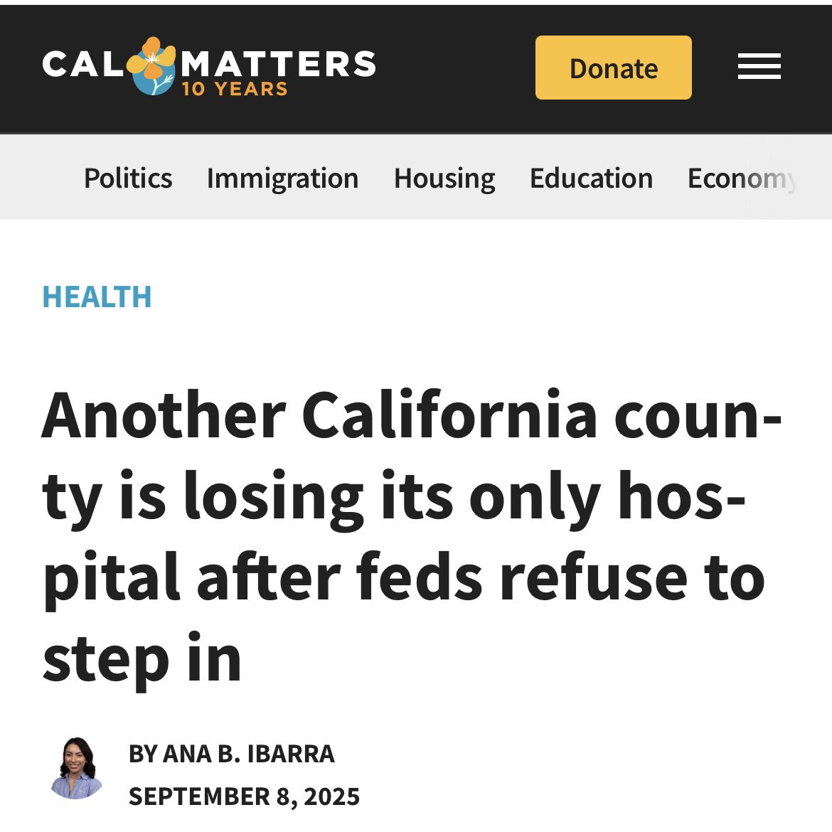 GovPressOffice's tweet image. HEARTBREAKING: Trump continues to BETRAY rural Americans — this time CLOSING the ONLY hospital in a county that he won by nearly TWO THIRDS.

“Another California county is losing its only hospital after feds refuse to step in”