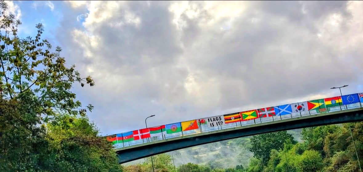 Flags is it? 

Pontllanfraith, Wales. 

Magnificent 👏