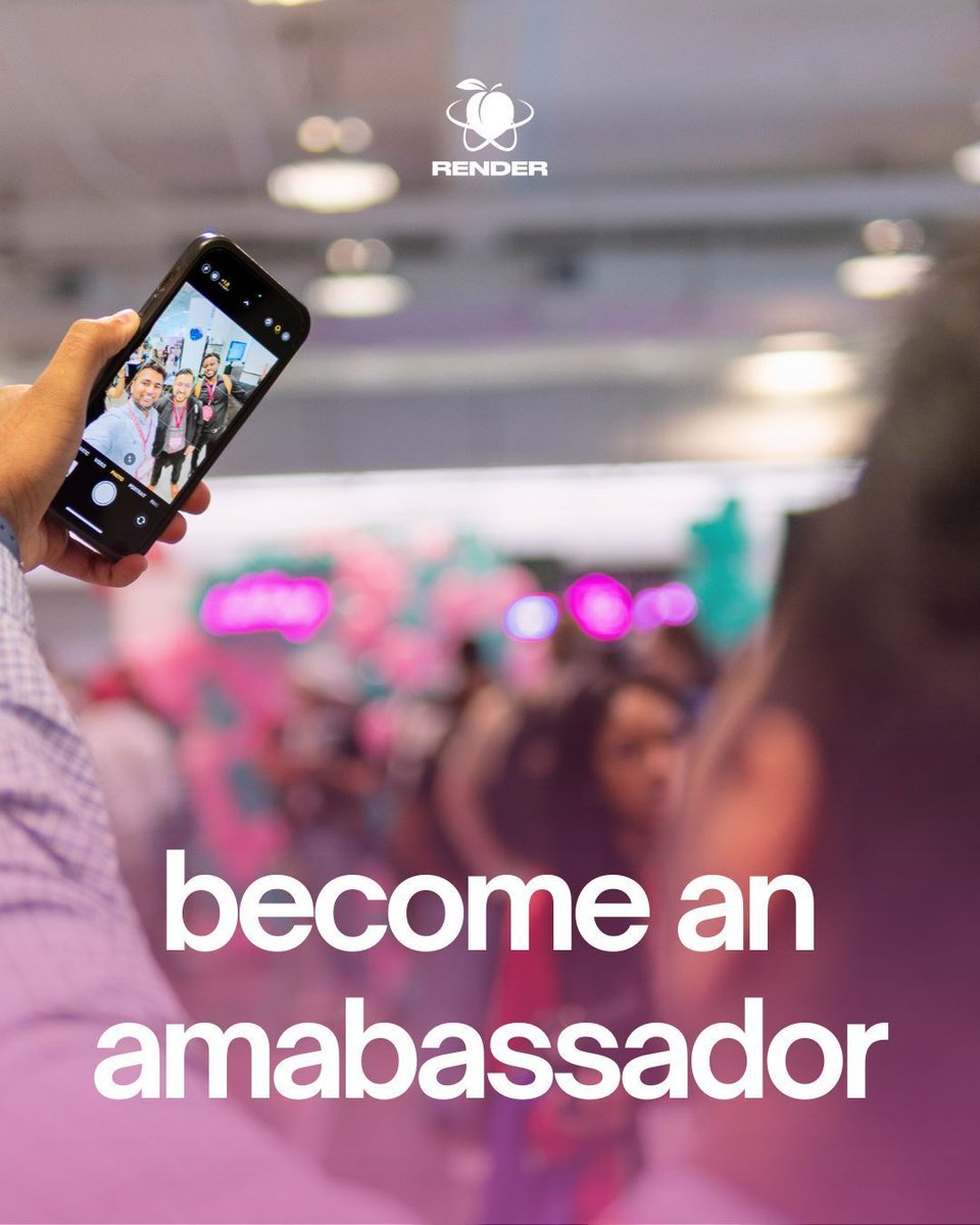 Want to become a RenderATL ambassador? This is your chance!

Applications for our Ambassador Program are now open! RenderATL Ambassadors are creators who share authentic stories about their experiences in tech and with RenderATL.

Sounds like something you’re interested in? Visit
