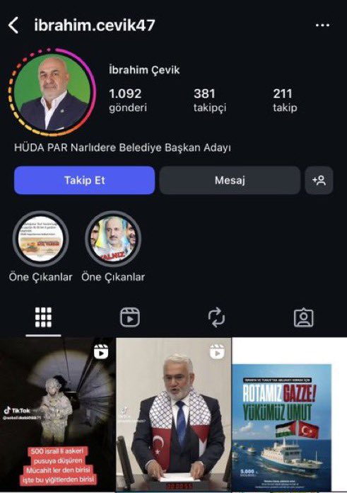 Hüda Par Belediye Başkan adayı İbrahim Çevik’in, bugün 2 polisimizi şehit eden katilin paylaşımını beğendiği ortaya çıktı.