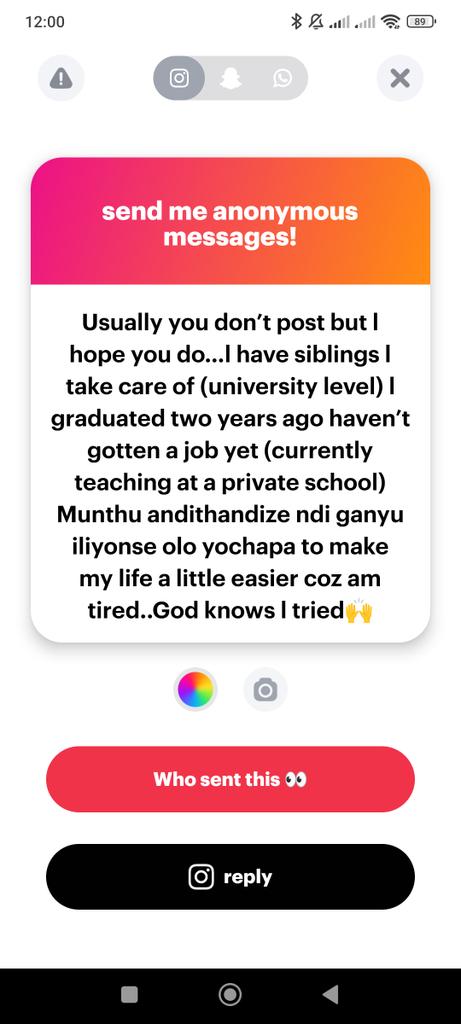 Anony who sent me this, please DM me with your bank details. You will show proof that you sent this message. Thank you.