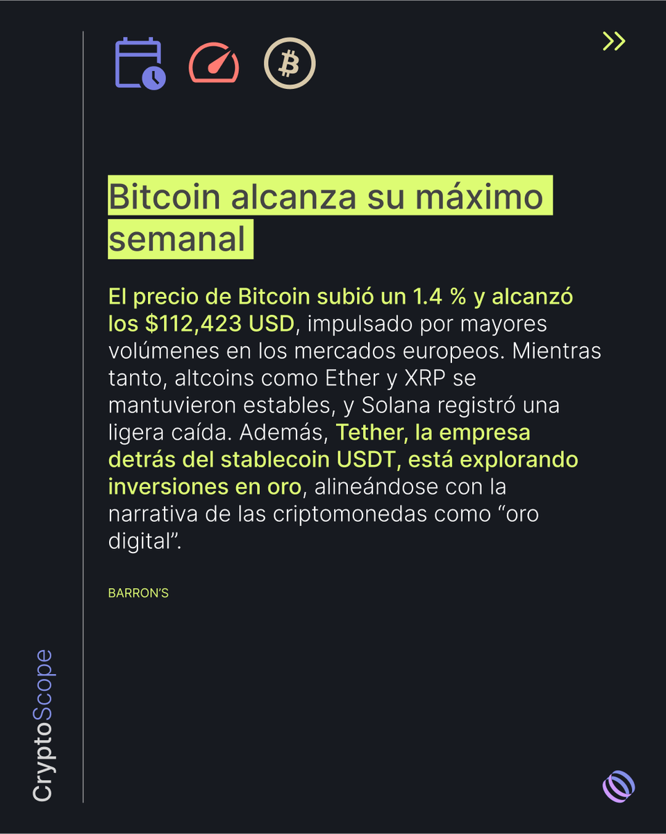 orbi_finance's tweet image. Crypto Scope Weekly 🌍

🏛️ La familia Trump amplía su presencia en el mundo cripto, con nuevas iniciativas y alianzas.

📊 Gemini se prepara para salir a bolsa, marcando un paso clave para los exchanges.

📈 Bitcoin alcanza su máximo semanal, mostrando fortaleza en el mercado.…
