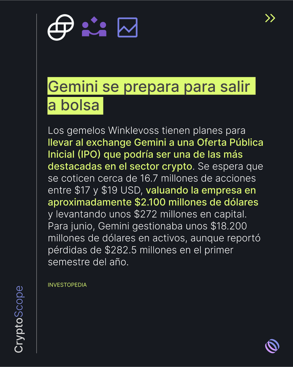 orbi_finance's tweet image. Crypto Scope Weekly 🌍

🏛️ La familia Trump amplía su presencia en el mundo cripto, con nuevas iniciativas y alianzas.

📊 Gemini se prepara para salir a bolsa, marcando un paso clave para los exchanges.

📈 Bitcoin alcanza su máximo semanal, mostrando fortaleza en el mercado.…