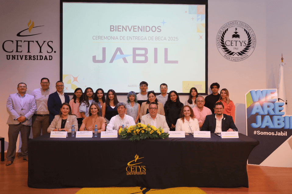 Por segundo año consecutivo, fuimos partícipes en representación de <a href="/cetysuni/">CETYS Universidad</a> de la entrega de la Beca Jabil 2025, un programa que otorga apoyo a jóvenes con alto desempeño académico y necesidad económica, interesados en cursar una carrera universitaria CETYS.

Cada uno de estos