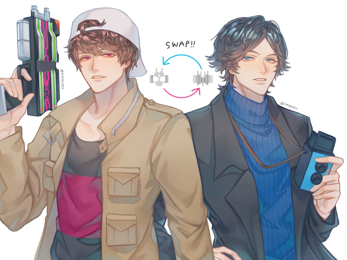 Role swap😋🩵🩷
#fanart #仮面ライダー