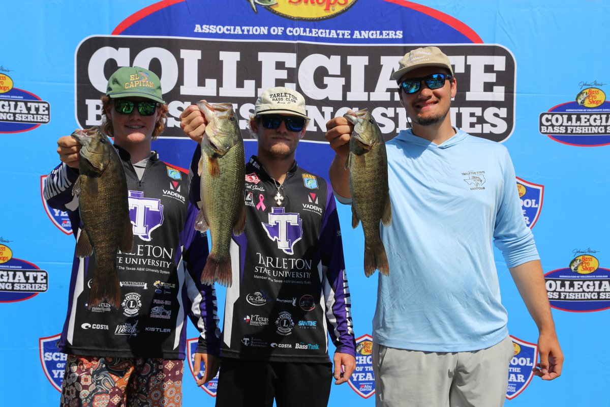 CollegiateBass's tweet photo. Some quality fish catches to start the week!
Tarleton State University finished last season ranked 9th in the @BassProShops School of the Year presented by @Abu_Garcia.
#BassProShops #AbuGarcia #FishToWin #G2Gemini #WearG2CatchGiants #WeAreCollegiateBass https://t.co/k29ePr5UzY