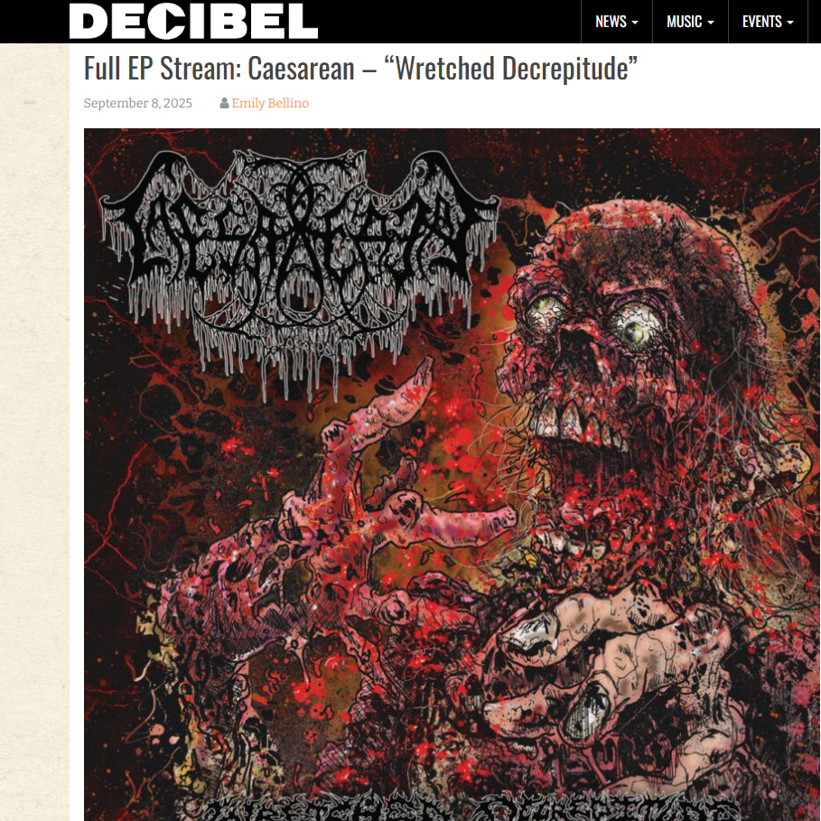 hpgd666's tweet image. Cheers to @dbmagazine who have premiered the full stream of the new #Caesarean release "Wretched Decrepitude", available this Friday on @hpgd666 !

Listen @ bit.ly/caesdecibel

#deathmetal #hpgd #grindcore #goregrind #carcass #kreator #impaled #exhumed #demolitionhammer