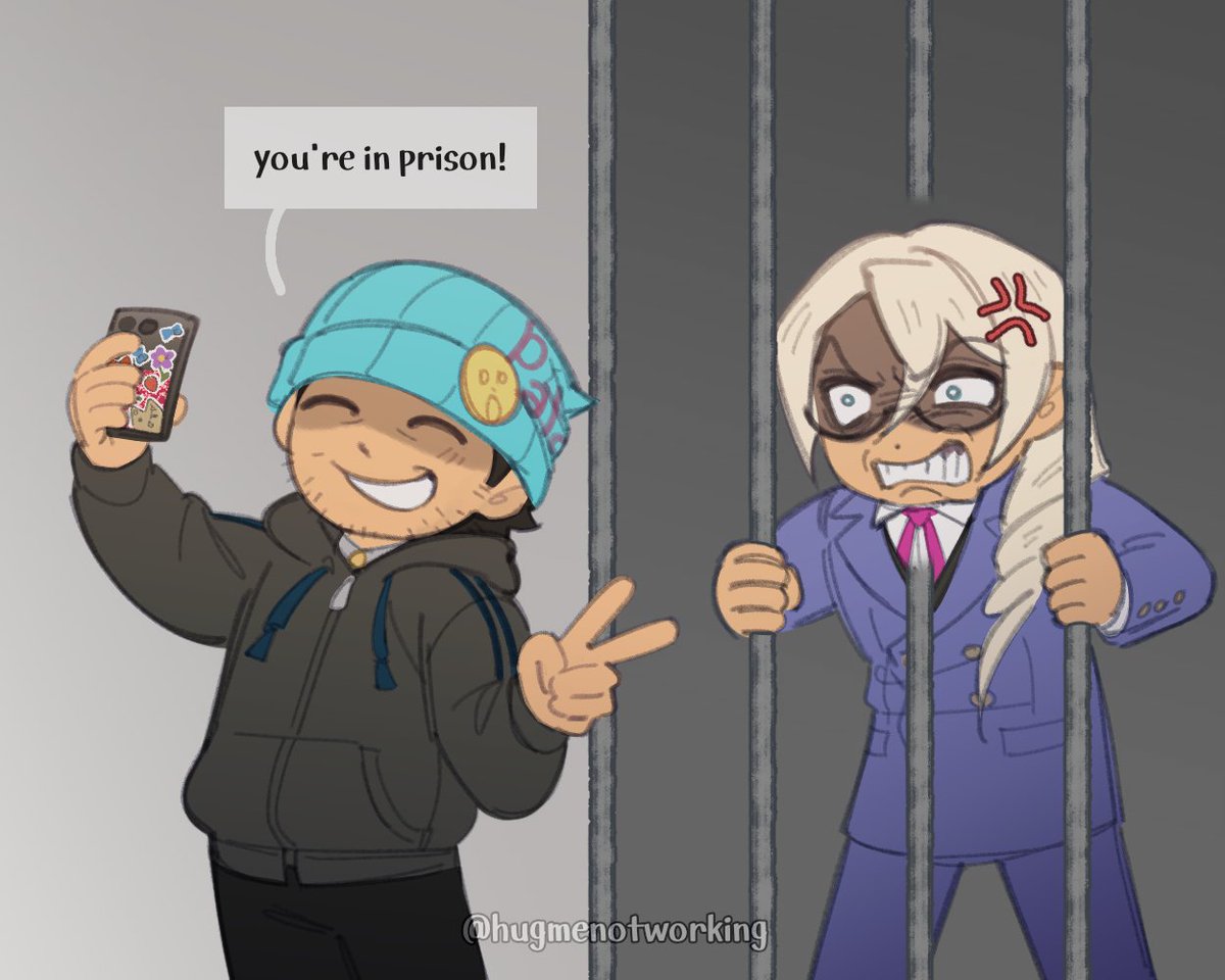 hugmenotworking's tweet photo. They're flirting
#AceAttorney #krisnix https://t.co/akTujjo7ay