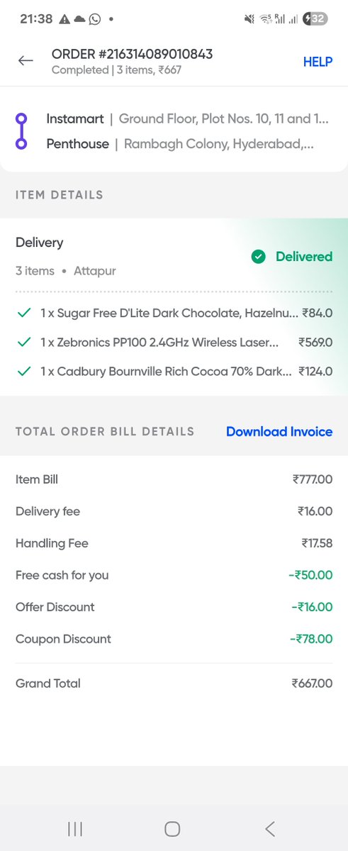 VickyShekher's tweet photo. @harshamjty @nandanreddy @Swiggy @SwiggyInstamart @consu
You are worst in providing service. Didn't get my prepaid items and you have shown it delivered!
Have you planned to get benifit like this only? https://t.co/u5SJcKXJKf
