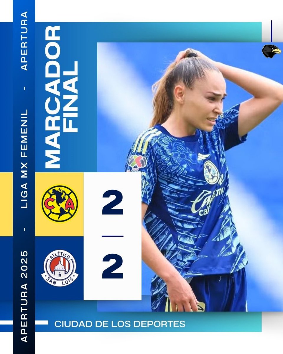 Ni superpoderosas ni super líderes.
Con este sorpresivo empate, el <a href="/AmericaFemenil/">Club América Femenil</a> ha perdido por diferencia de goles la cima de la tabla general. Dos partidos sin ganar en la liga comienza a complicar el entorno del equipo.
Urge ganar el fin de semana!
<a href="/NidoAzulcrema/">NidoAzulcrema</a>