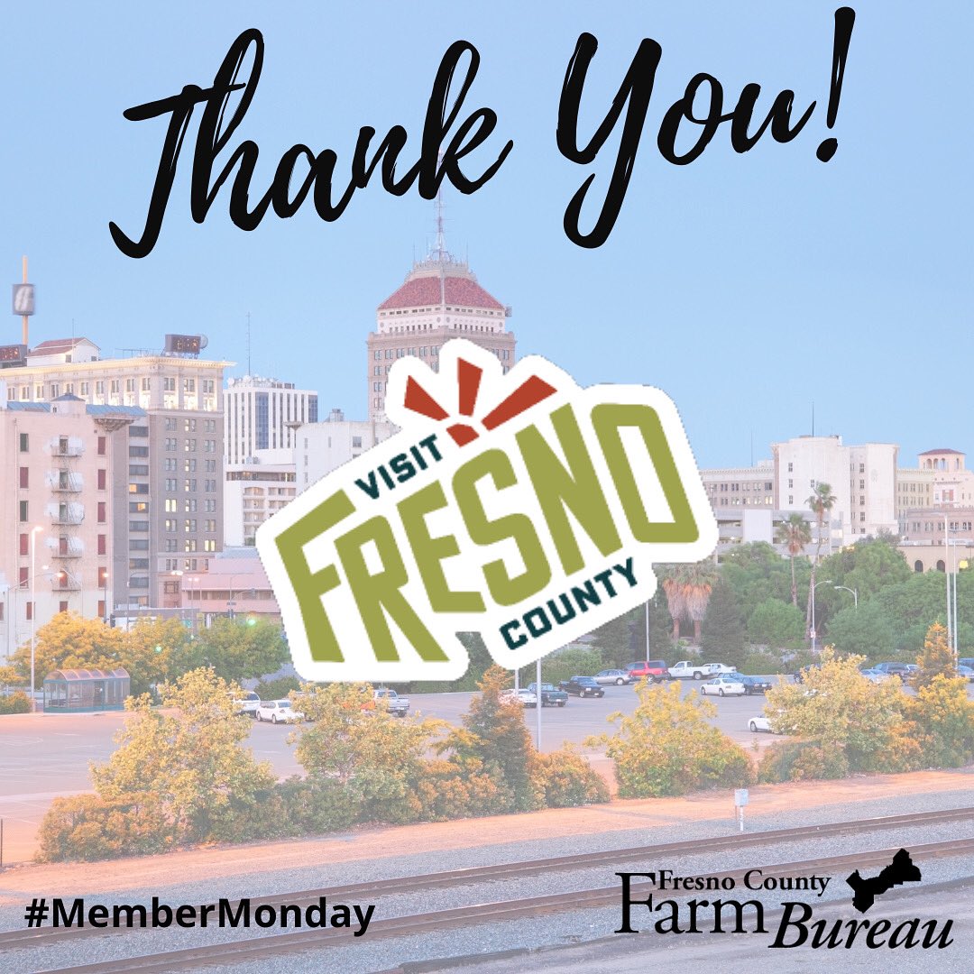 #FCFB is grateful for the support of Fresno/Clovis Convention &amp; Visitors Bureau as a #FriendsoftheFamilyFarm #PremiumMember. Visit visitfresnocounty.org to learn more. #MemberMonday