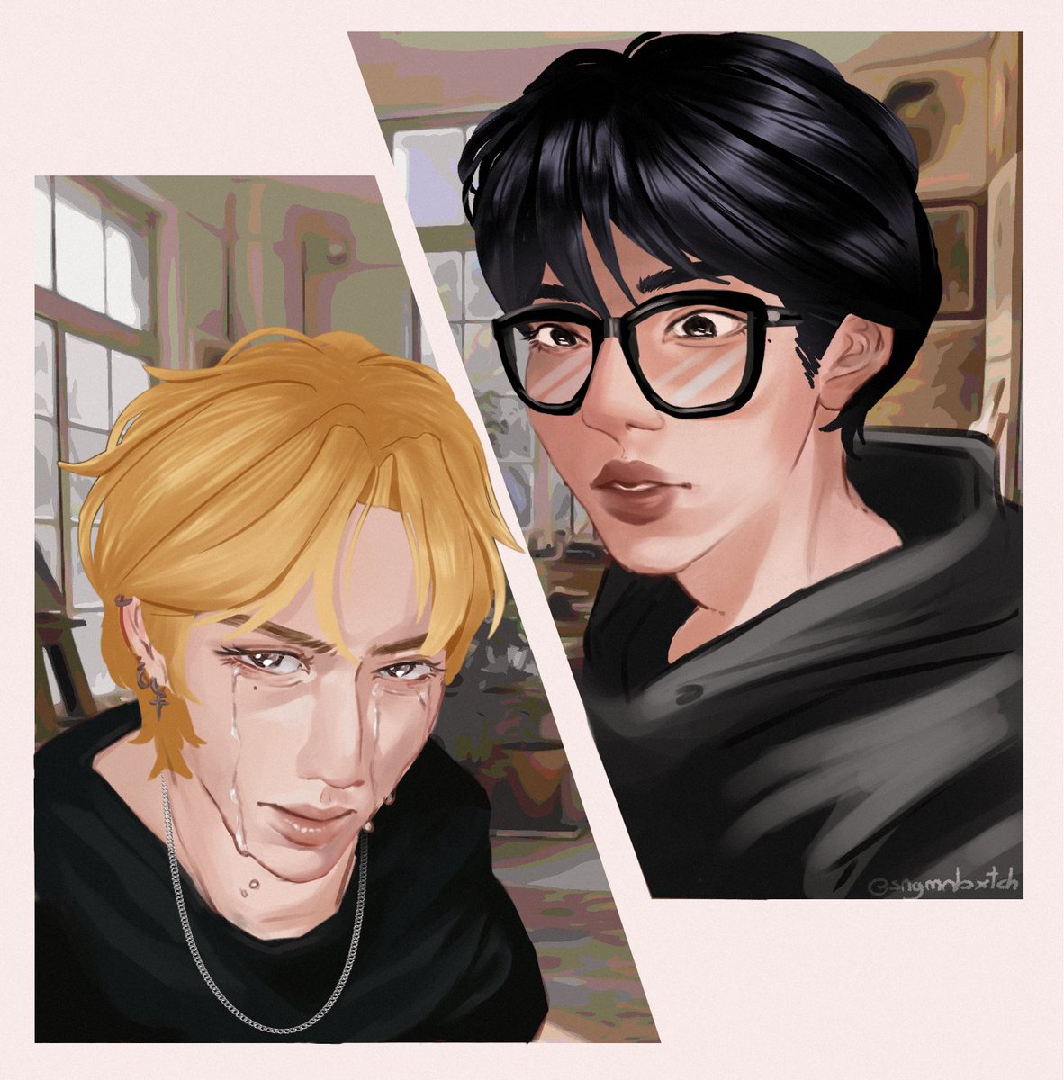 🖌️🧪Of Nietzsche and Neurotransmitters🧪🖌️

🧪rating T
🖌️geonrik
🧪5k words chapter 1/6 
🖌️boarding school au,
🧪enemies to lovers, roommates
🖌️in collaboration with <a href="/sngmnbxtch/">gigi</a> (see the amazing art!!!!)
🧪written for <a href="/zerose_minibang/">Zerose Minibang 2.0</a>
🖌️link: archiveofourown.org/works/70325751…
