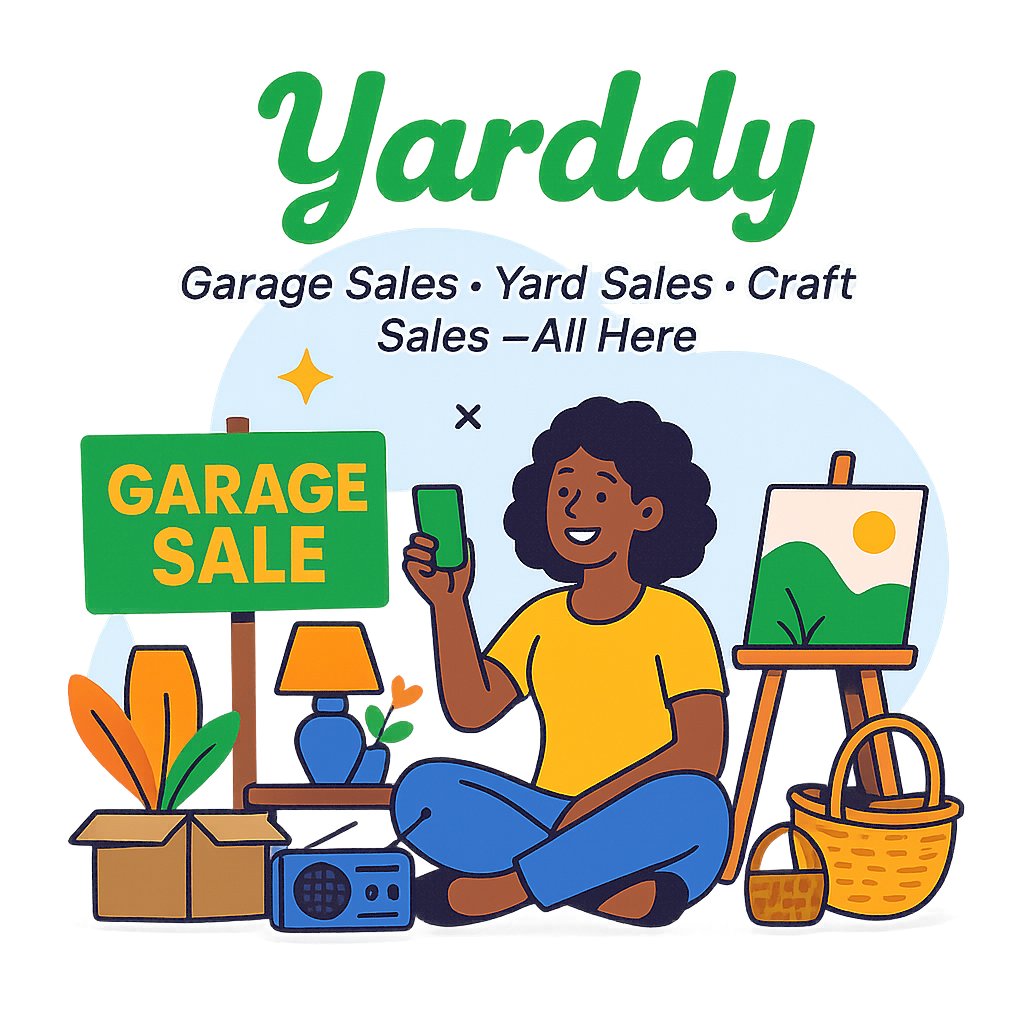 Yarddy_com's tweet image. Full Community Market Scope

🛒 Garage Sales • Yard Sales • Moving Sales
👗 Sample Cloth &amp;amp; Thrift Finds
🎨 Craft Markets &amp;amp; Handmade Goods
🎁 Free Items • ♻️ Recycling &amp;amp; Donations
📍 All local. All on Yarddy.
#Yarddy #SampleSale #GarageSale #CraftMarket #FreeFinds