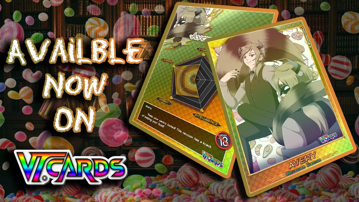 VT.Cards (@_vtcards_) on Twitter photo 💀🔥HE’S LOOSE 🔥💀
🦝 The chaos racoon demon <a href="/TheBanditDemon/">Avery 🦝🗑️ | 1.5 Debut (TBA!)</a> now has an official VTuber trading card! 🍰
Snatch it before it vanishes into the void (or a dumpster) 👉 VT-cards.com/product/avery
#VTuber #TradingCards 💀🔥HE’S LOOSE 🔥💀
🦝 The chaos racoon demon <a href="/TheBanditDemon/">Avery 🦝🗑️ | 1.5 Debut (TBA!)</a> now has an official VTuber trading card! 🍰
Snatch it before it vanishes into the void (or a dumpster) 👉 VT-cards.com/product/avery
#VTuber #TradingCards