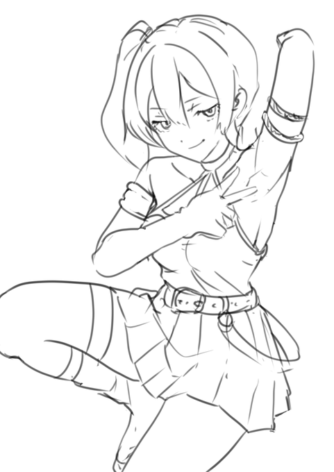 配信中描いてた わきとか、パンチラとか 