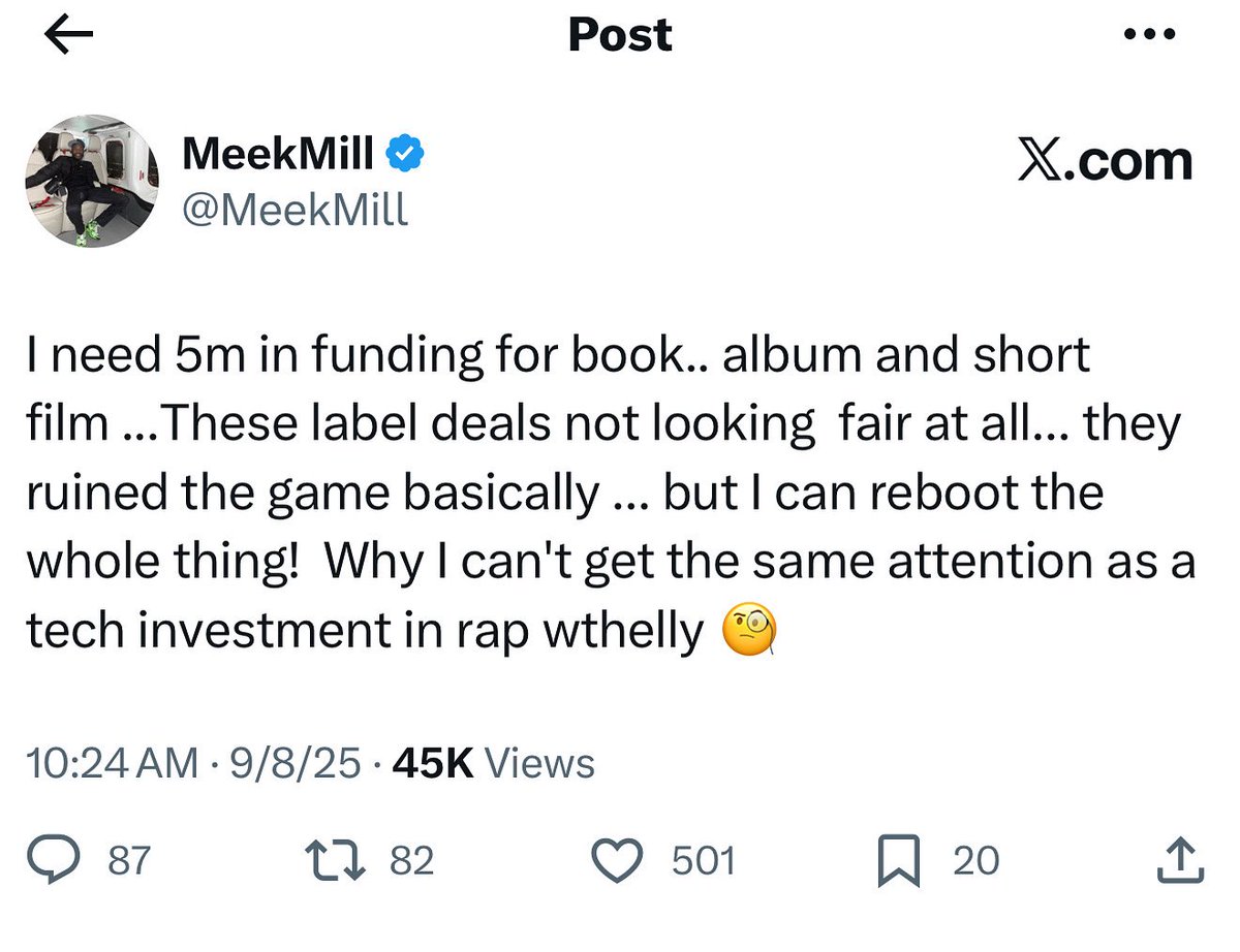 AkademiksTV's tweet photo. Meek Mill speaks https://t.co/xjRPVdokSF