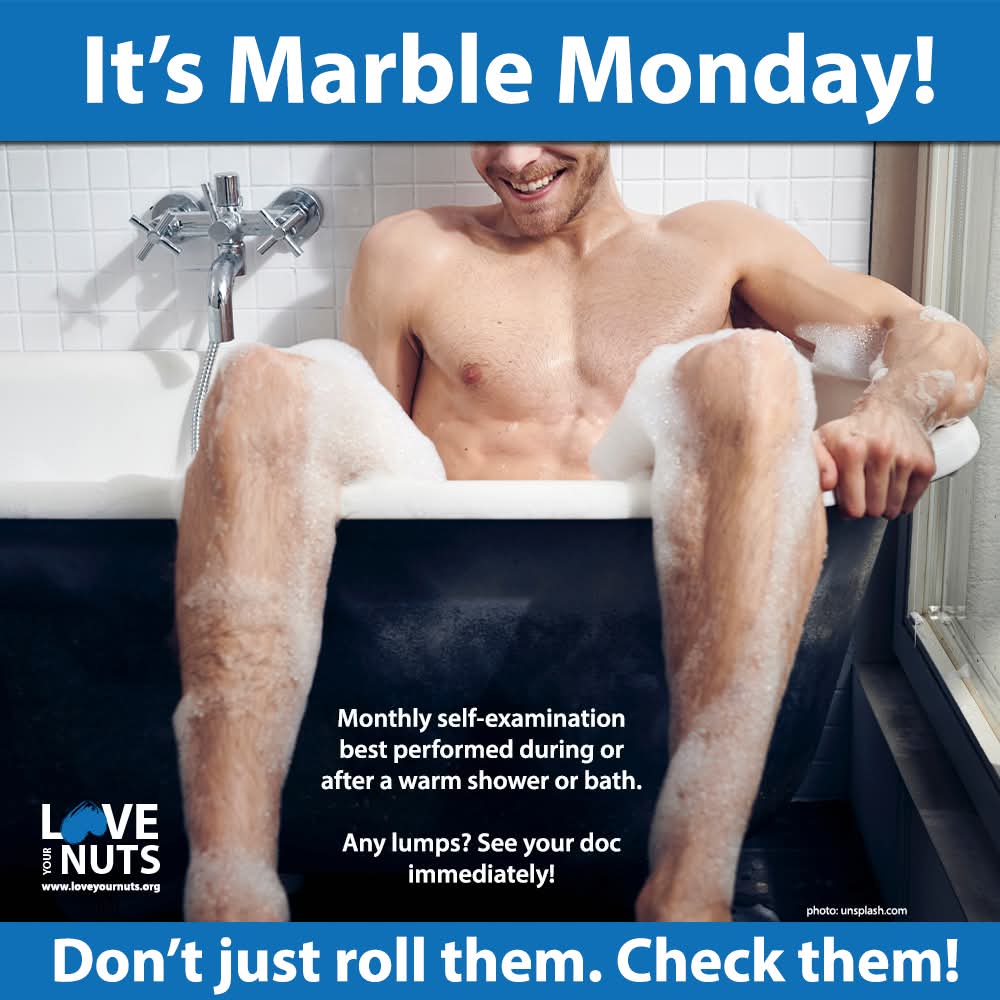 It's Marble Monday!
Guys, have you checked your nuts today?
This is how to check: loveyournuts.org/how-to-check/
#loveyournuts is #testicular #cancer education in a nutshell