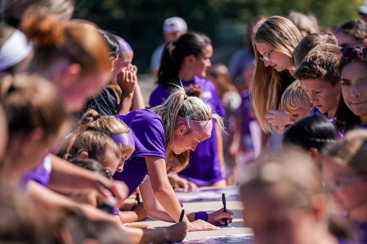 Shields1Daniel's tweet photo. JMU fans SHOWED OUT at yesterday’s Women’s Soccer match against North Carolina. Yesterday marked the third highest attended match for JMU Women’s Soccer at Sentara Park! Thank YOU, JMU nation. Continue to bring the energy for the remainder of the season! #GoDukes 🟣⚪️ https://t.co/cDa8JLNzRd