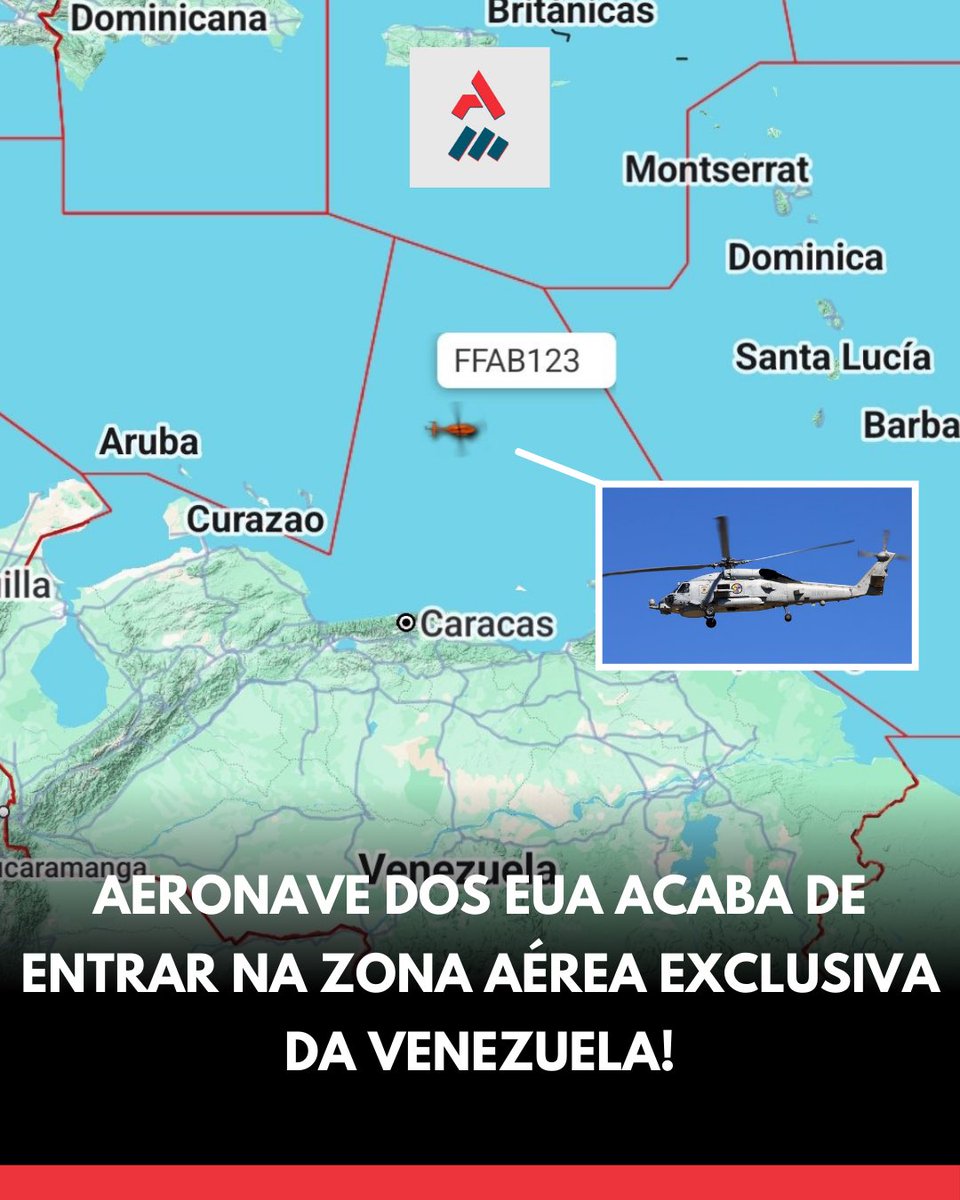 Aeronave dos EUA acaba de entrar na zona aérea exclusiva da Venezuela!

De acordo com as primeiras informações disponíveis, um helicóptero multimissão MH-60R "Seahawk" da Marinha dos EUA, provavelmente acoplado ao USS Lake Erie (CG-70) ou outro navio de guerra atualmente