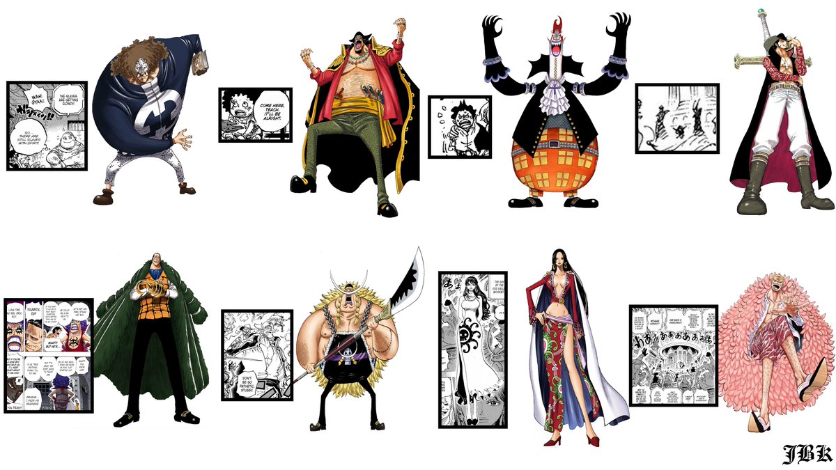 #ONEPIECE1160 

God Valley - Origin of the 7 Warlords

Kuma ➜ Slave
Teach➜ Resident
Moria ➜ Resident
Mihawk ➜ Gods Knight
Crocodile ➜ Slave (Ivankov Connection)
Weevil ➜ Symbolically (Whitebeard + Stussy)
Hancock ➜ Symbolically (Shakky)
Doflamingo ➜ Symbolically (Crowd)