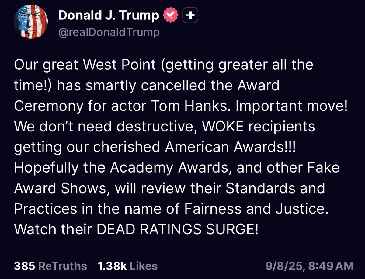 WHILE YOUR #1 GOVERNOR, GAVIN C. NEWSOM, FIGHTS GERRYMANDERING, MILITARY ATTACKS ON CITIES &amp; THE THEFT OF DEMOCRACY, ELF HANDS DONNY FIGHTS TOM HANKS, WINDMILLS AND THE VOICES IN HIS HEAD. WE NEED A WHITE HOUSE, NOT A NUTHOUSE. A PRESIDENT, NOT A RESIDENT. (AND NO FBI SNITCHES!)