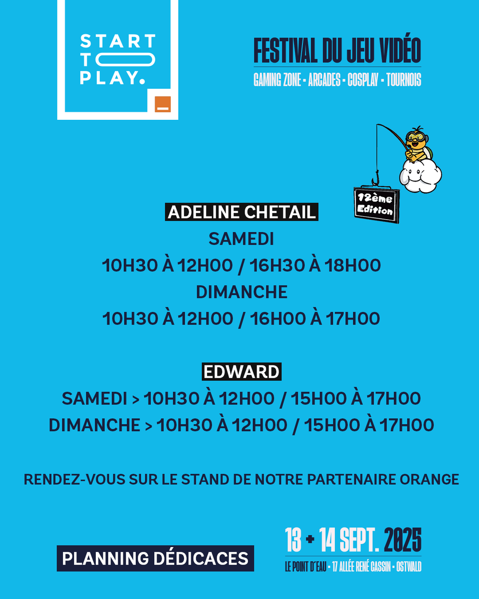 [Programmation 2025] Venez rencontrer nos invité-es en dédicaces sur le stand de notre partenaire <a href="/Orange_France/">Orange France</a> ✍️ #STPLAY2025
