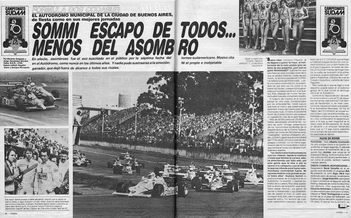 PatoG82's tweet photo. Nota de revista Corsa 👇
#F2Codasur #GustavoSommi #AlbertoScarazzini #MiguelAngelGuerra #AutodromodeBuenosAires #RevistaCorsa https://t.co/m6MbGd46aF