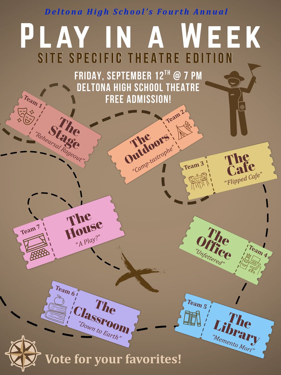 Stefanie Tsompanidis (@stefanietsompa2) on Twitter photo 7 teams. 7 plays. 1 night of unforgettable theatre. 🎭 Watch our actors take the stage with original plays written by our students, then cast your vote for your favorite! 🏆 Who will be this years winner?? Come and find out! <a href="/DHSHappenings/">Deltona High School Happenings</a> <a href="/DHSTroupe4376/">Deltona HS Midnight Moon Theatre-Troupe 4376</a> <a href="/daly_kelley/">Kelley Daly</a> #vcsarts 7 teams. 7 plays. 1 night of unforgettable theatre. 🎭 Watch our actors take the stage with original plays written by our students, then cast your vote for your favorite! 🏆 Who will be this years winner?? Come and find out! <a href="/DHSHappenings/">Deltona High School Happenings</a> <a href="/DHSTroupe4376/">Deltona HS Midnight Moon Theatre-Troupe 4376</a> <a href="/daly_kelley/">Kelley Daly</a> #vcsarts