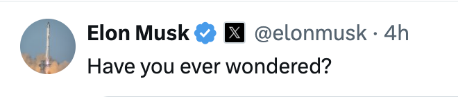 Definitely a new Twitter Algo change.

Way more "questions" in my feed = engagement weights increased?

The big man is testing it