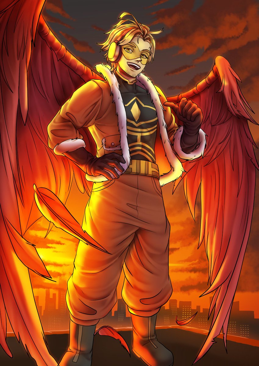 GothicMisa007's tweet image. Between the fading sun and the endless sky, Hawks stands as fire in motion.🔥
#MHAfanart #MHA #HawksMHA #AnimeArt #DigitalArt #AnimeFanart #Anime #Manga #ArtShare #ArtOfTheDay