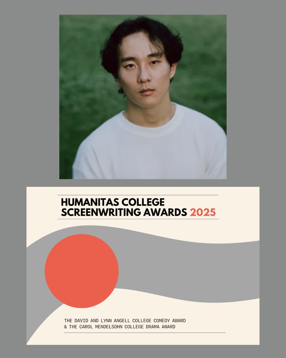 Joon Cho (MCW '27) is the winner of the 2025 Humanitas Carol Mendelsohn College Drama Award!! The Humanitas College Screenwriting Awards recognize writers whose work explores the human condition in a nuanced and meaningful way. Congratulations, @yeajooncho!!!