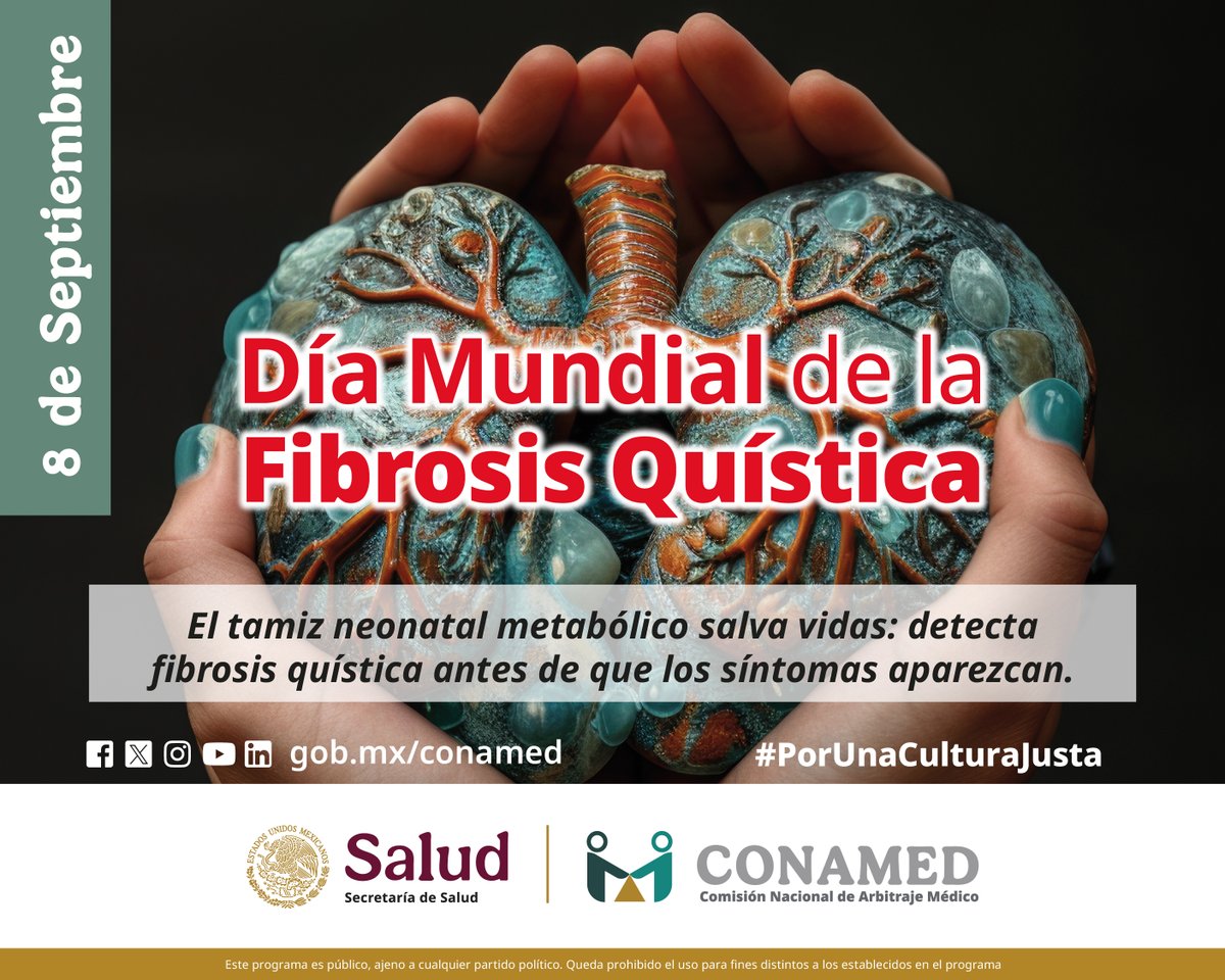 8 de septiembre | Día Mundial de la Fibrosis Quística 🫁
#Efemérides #FibrosisQuística