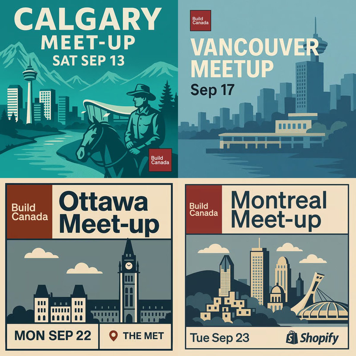 Over the next couple weeks we have Build Canada meetups happening across the country! Check out the full list below.