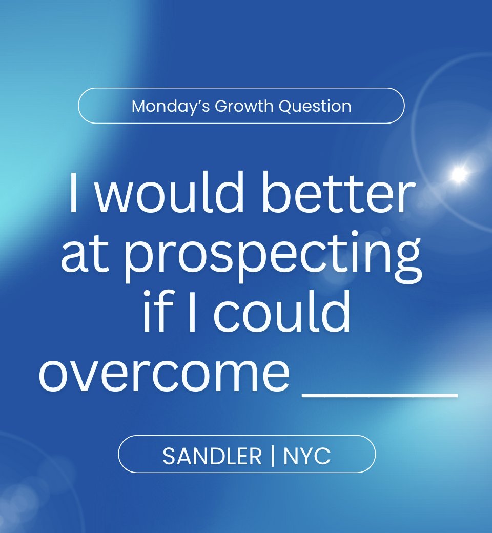 During a recent Growth Session, this question really got people talking:
✨ “I’d be better at prospecting if I could overcome __________.” Curious—what’s the first thing that comes to mind for you? 
Feel free to share below ⬇️