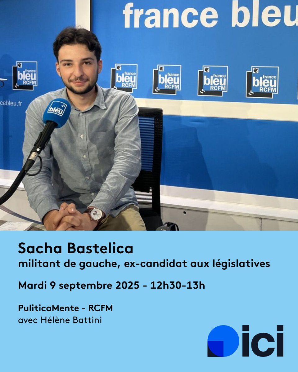 Vote de confiance, climat social, prochaines échéances électorales et avenir de la Corse, on en parle ce mardi de 12h30 à 13h en direct sur RCFM. 
Sacha Bastelica, militant de gauche et candidat aux dernières législatives, est invité de PuliticaMente.