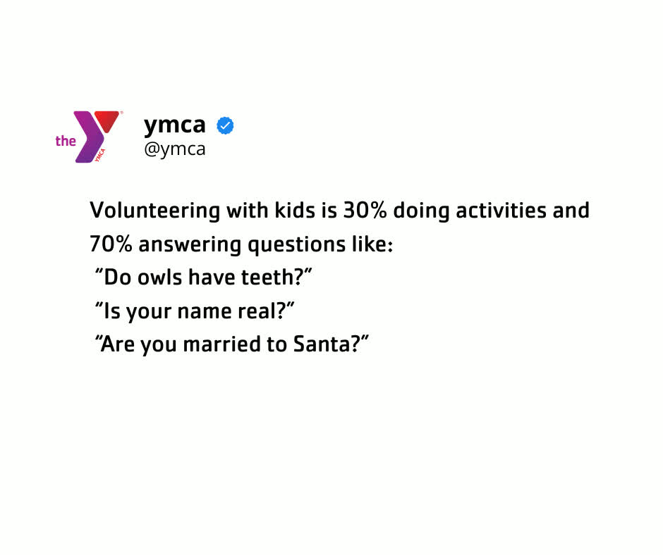 Ever been grilled by a 6-year-old philosopher? Volunteering with kids is part play, part Q&amp;A, and 100% unforgettable. 🦉🎅❓ Join the fun and make a difference—learn more about volunteer opportunities at the Y: gwrymca.org/volunteer <a href="/ymca/">ymca</a>