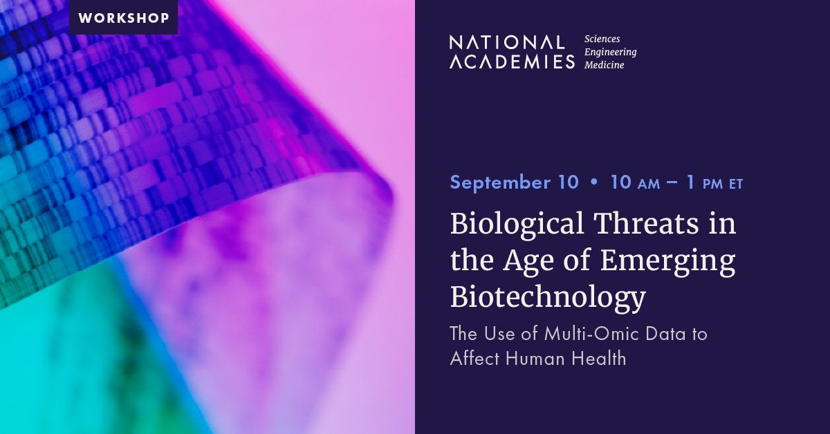 #Multiomics has revolutionized our ability to understand and influence human health, but it also presents significant ethical, legal, and social implications.

Join us September 20 to learn about this emerging #biotechnology and its use: ow.ly/NtRW50WS8fG