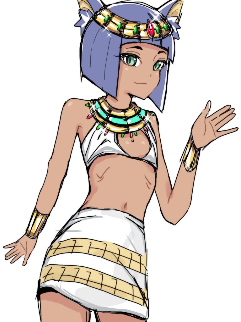 E5yCc's tweet image. 褐色エジプト猫耳ロリ